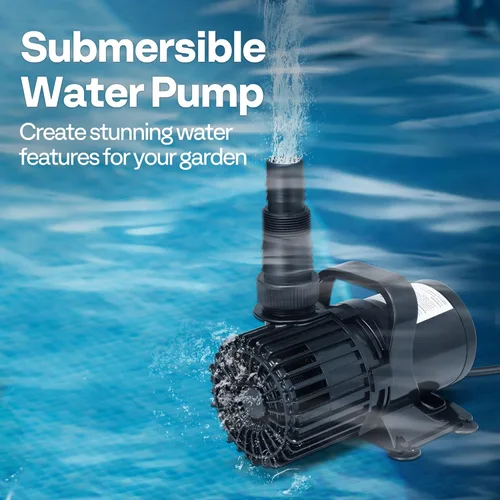 Miniatura 2 de VIVOHOME - Bomba de agua sumergible de 220W 4500GPH con boquilla ajustable sin costuras de 180° y bolsa de barrera para estanque de koi, cascada