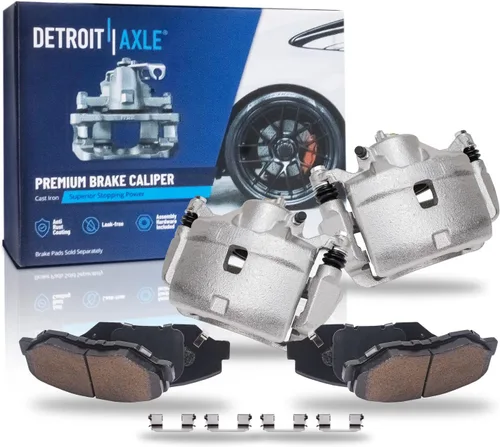 Miniatura 9 de Detroit Axle - Kit de freno delantero para Dodge Ram 1500 Durango Dakota Chrysler Aspen Dakota Driver Side Disco Freno Pinza de freno de cerámica