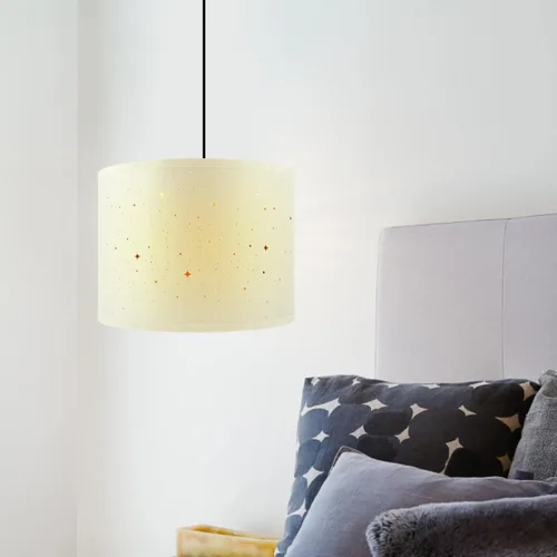 Miniatura 9 de BESTOYARD Pantalla de tambor de tela de 13 pulgadas para mesa, escritorio y lámparas colgantes, pantalla de luz extraíble con marco de hierro