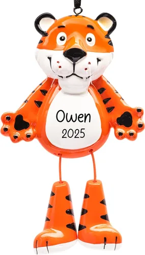 Miniatura 17 de Adorno de Navidad personalizado de oso panda 2026 – Personalización gratuita Animal sonriente con patas colgantes para árbol de Navidad Recuerdo