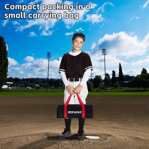 Miniatura 6 de Zonlolo Red de béisbol de 6 x 6 pies con 3 objetivos diferentes, red de práctica portátil para batear, pegar, lanzar y lanzar, paquete compacto