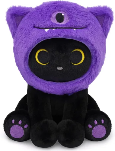 Miniatura 12 de Peluche de gato negro con manzana roja, regalo de agradecimiento para profesores, agradecimiento por ayudarme a crecer, bonito peluche de gato de 8