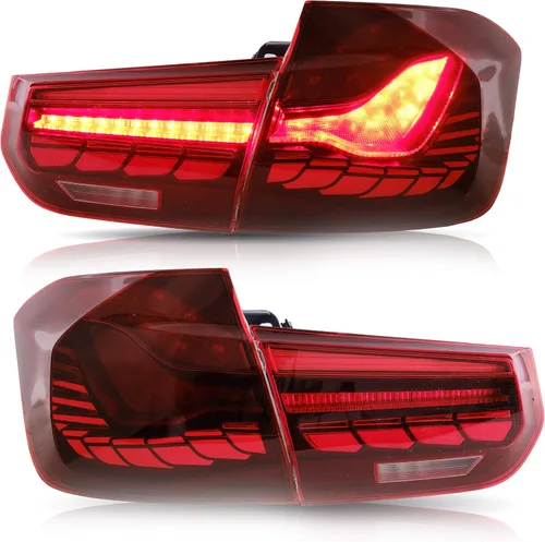 Miniatura 11 de VLAND Conjunto de luces traseras OLED para BMW M3 / Serie 3 F30 F35 F80 Sedan 6ª generación 2012-2018, lámpara trasera mejorada con escamas de 13-18