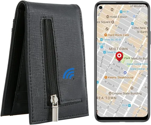 Billetera rastreable para hombre, antipérdida, Bluetooth, rastreador y buscador, tarjeta de crédito (negro, 33)