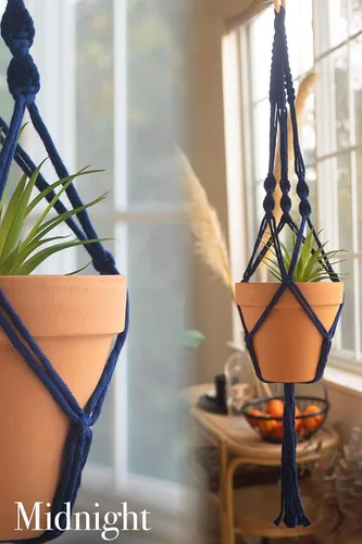 Miniatura 5 de Kit de macramé, hace 3 ganchos para plantas de bricolaje para adolescentes y adultos principiantes, suministros de manualidades para proyecto