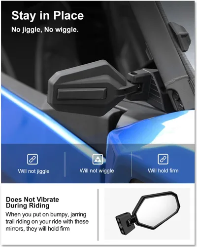 Miniatura 5 de KIWI MASTER Espejos laterales para Can-Am Commander 2021-2026, accesorios deportivos Can-Am Maverick Sport/Trail 2018-2026, espejo retrovisor