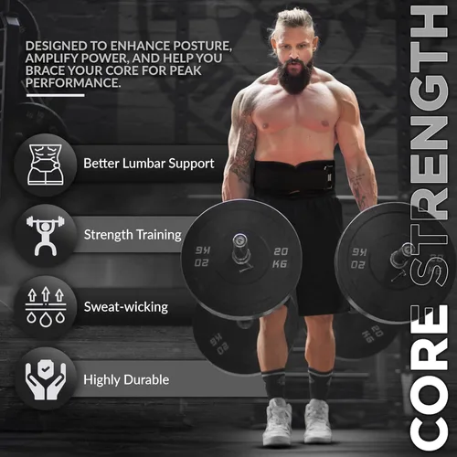 Miniatura 6 de Cinturón de Levantamiento de Pesas RDX AUTO LOCK, 16.5 cm de Soporte Posterior Acolchado, Para Hombres y Mujeres, Gimnasio, Fitness, Entrenamiento