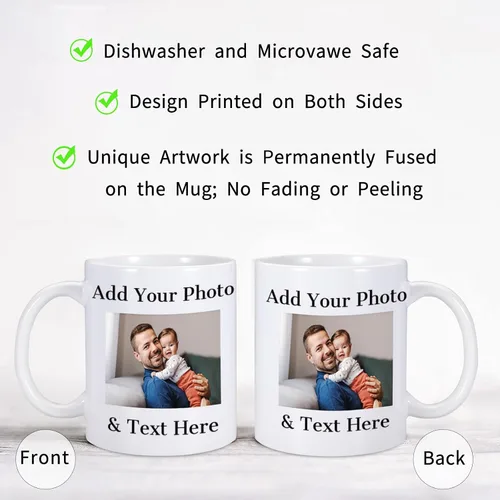Miniatura 3 de Taza de café personalizada, taza de café personalizada, regalo de foto personalizada, tazas personalizadas con foto y texto, regalo de cumpleaños