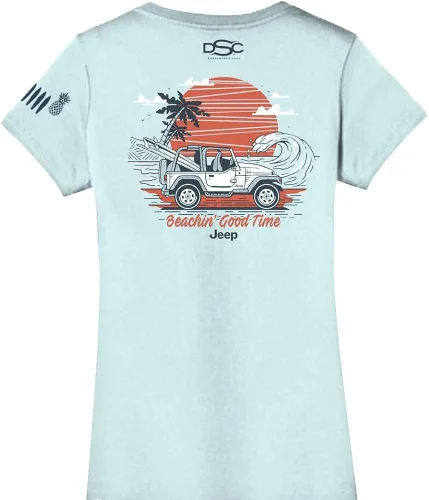Miniatura 2 de Jeep Beachin' Good Time - Camiseta con cuello en V para mujer