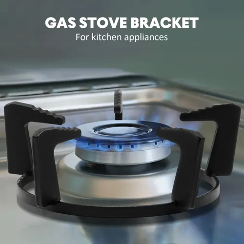 Miniatura 3 de OSALADI Wok Stand Wok - Estante para estufa de gas de hierro fundido con cinco pies antideslizante y ahorro de tiempo para la cocina del hogar