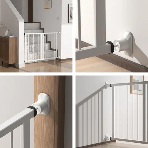 Miniatura 5 de ICERO Protector de pared extensor para puerta de bebé (paquete de 4) Kit de extensión de puertas montadas a presión que extiende puertas