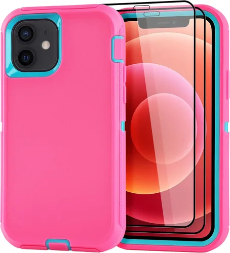 Miniatura 13 de Funda para iPhone 12 Mini con funda de clip para cinturón y 2 protectores de pantalla, funda de protección completa resistente de grado militar a