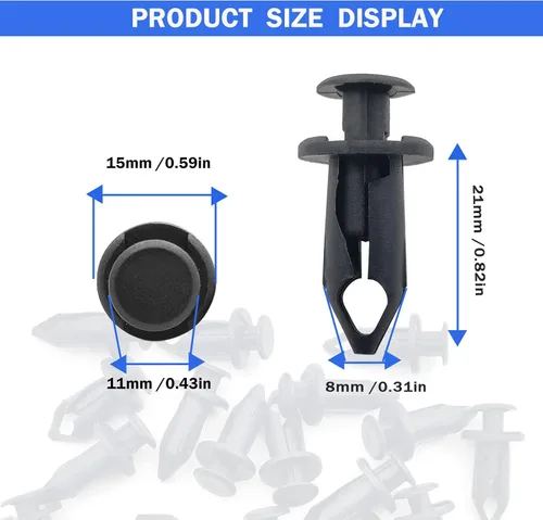 Miniatura 2 de 20 piezas Clips de Guardabarros/Remaches de Carrocería ATV Pasadores de Empuje Compatibles con Honda Ranger RZR 800 900 Sportsman XP 850 Suzuki