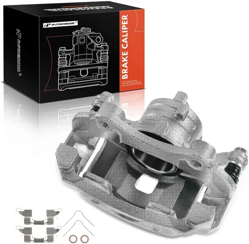 A-Premium Conjunto de pinza de freno de disco con soporte compatible con modelos Nissan - Versa 2012-2019, Versa Note 2014-2019, marzo 2012-2015,
