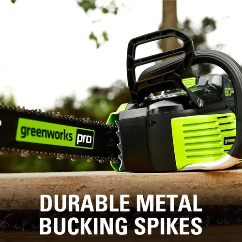 Miniatura 7 de Greenworks Motosierra inalámbrica sin escobillas de 80 V y 18 pulgadas (ideal para tala de árboles, ramas, poda y leña) / más de 75 herramientas