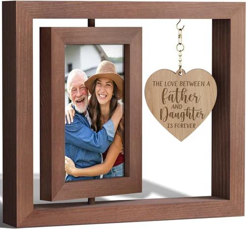 Tiblue Regalos de Navidad para papá de hija, hijo, niños, mejores regalos para papá, papá, padre, marco de foto 4x6, regalo de Navidad para suegro,