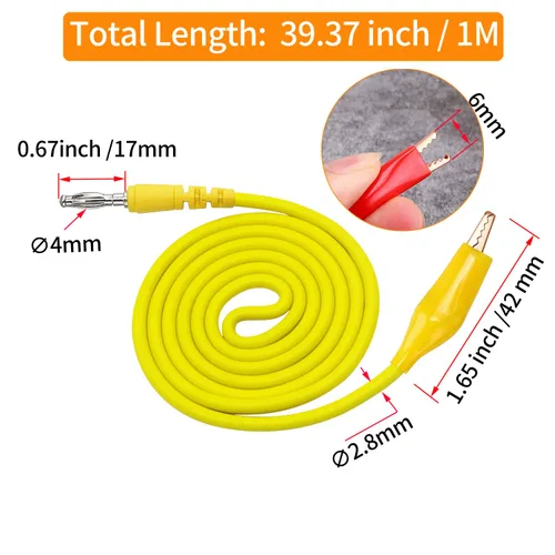 Miniatura 3 de Makeronics Kit de sonda trasera de 22 piezas 15 pines de sonda trasera de 30 V 5 cables de prueba de circuito de enchufe de plátano de 0.157 in