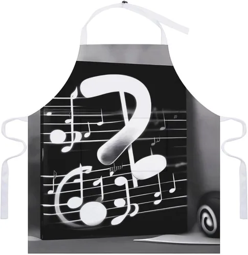Miniatura 7 de MUSM Delantal para adultos – 27.6 x 31.5 pulgadas, delantales de poliéster resistentes con dos bolsillos grandes, delantal de cocina impermeable