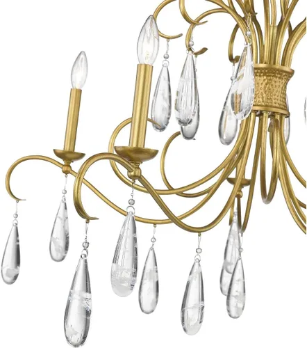 Miniatura 6 de Z-Lite Lámpara de araña Amara 3039-38GG, 5 luces, 300 vatios en total, oro dorado