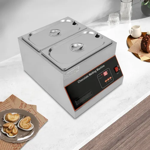 Miniatura 3 de Máquina de fusión de chocolate, máquina de templado comercial de chocolate, calentador y fundidor de chocolate ajustable de acero inoxidable