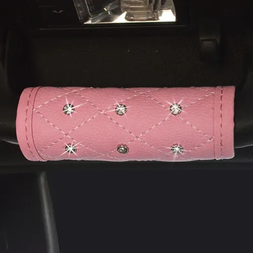 Miniatura 6 de Paquete de 2 fundas brillantes para manija de puerta de seguridad para automóviles, con cristales brillantes, almohadillas protectoras para manija
