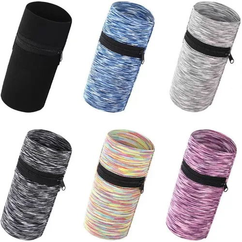 Miniatura 3 de Cartera de muñeca de 1 bolsillo para teléfono celular, cartera de tobillo, bandas para el sudor, brazalete, bolsa oculta, cartera de muñeca