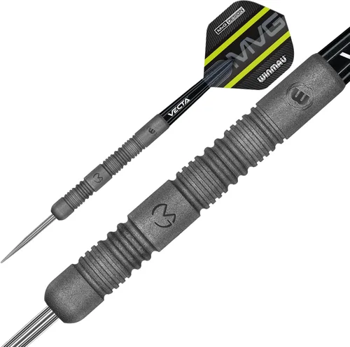 Miniatura 3 de Winmau Michael Van Gerwen MvG Exact Steel Tip Darts Set - 90% Tungsten Professional Darts - Precision Grip with Prism Alpha Flights & Vecta Shafts