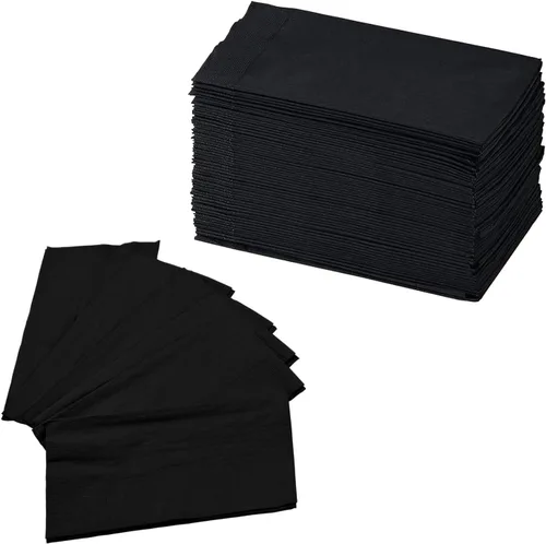 Miniatura 8 de Perfectware - Servilletas de cena de 2 capas, color negro, paquete de 125