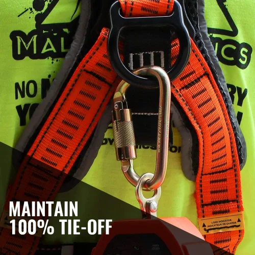 Miniatura 2 de Malta Dynamics Clip de mosquetón de protección contra caídas, grado profesional de alta resistencia, compatible con OSHA/ANSI