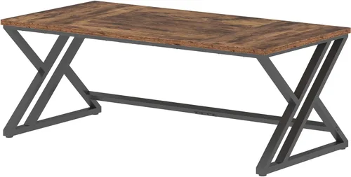 Miniatura 9 de LVB - Escritorio para computadora de 70.8" de madera industrial extralargo para oficina en casa, escritorio grande rústico moderno de metal
