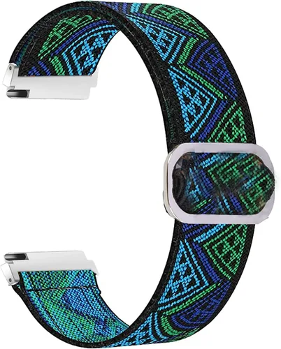 Miniatura 6 de Lamshaw Compatible con TOZO S7 Smart Watch, correa de repuesto ajustable de nailon elástico elástico compatible con TOZO S7, S6, S5, S3 Smart Watch
