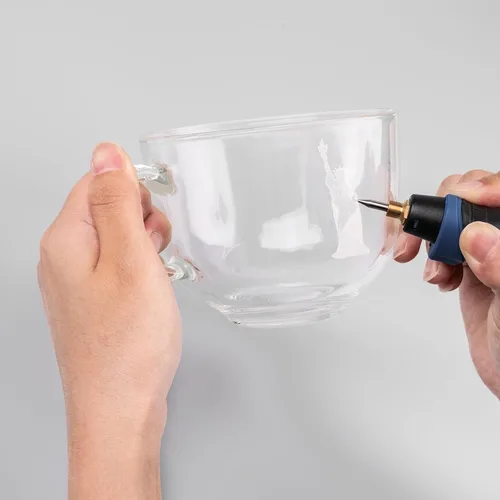 Miniatura 6 de Bolígrafo de grabado de 25 W, herramienta de grabado de potencia de 6 velocidades, bolígrafo grabador de mano con brocas de acero de carburo
