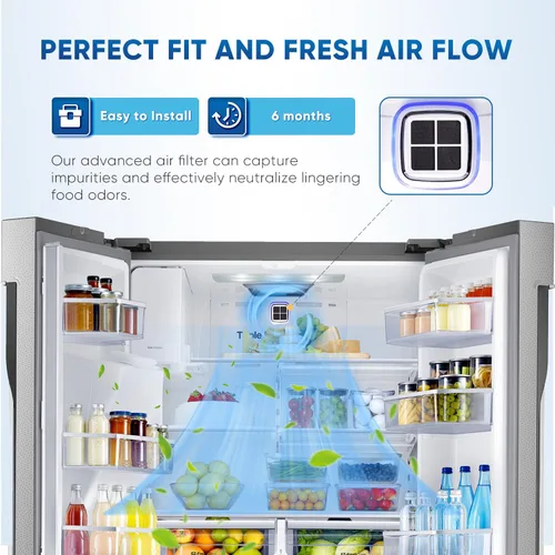 Miniatura 6 de PUREPLUS LT120F Filtro de aire de repuesto para refrigerador LG LT120F, Kenmore Elite 469918, 9918, ADQ73214402, ADQ73214403, ADQ73214404