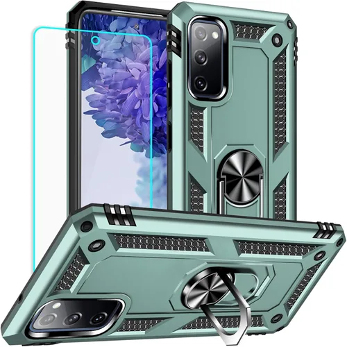Miniatura 11 de Yiakeng Funda para Samsung Galaxy S20 FE, funda Galaxy S20 FE 5G con protector de pantalla HD, fundas protectoras de grado militar con anillo