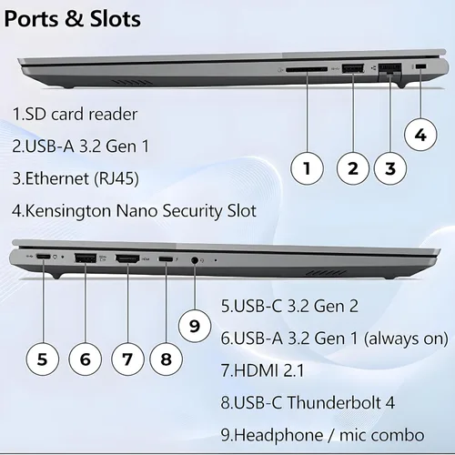 Miniatura 6 de Lenovo Portátil empresarial FHD+ de 16 pulgadas: alto rendimiento para programación, análisis de datos y edición de video, Intel Core i7-13700H, 64