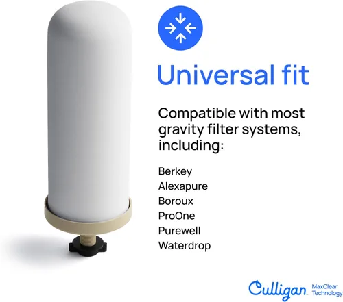 Miniatura 5 de Culligan MaxClear 2.25 Gallon Gravity Water Filter System, Brushed Stainless-Steel Countertop Water Filter NSF/ANSI Certified to Reduce