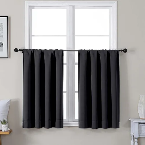 Miniatura 39 de Gwine Cortinas opacas para dormitorio, 54 pulgadas de largo, paneles de cortina de ventana con aislamiento térmico y reducción de ruido, cortinas