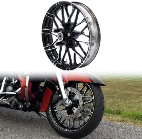 TCMT Llanta de Rueda Delantera de 19" Compatible con Modelos Harley Touring ABS Road King Street Glide Road Glide Electra Glide Ultra Class Ultra