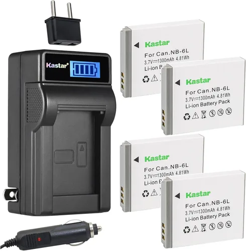 Miniatura 7 de Kastar NB-6LH - Cargador de batería para Canon PowerShot SX510 HS, PowerShot SX520 HS, PowerShot SX530 HS, PowerShot SX540 HS, PowerShot SX600 HS
