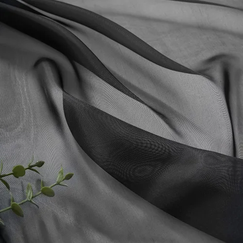 Miniatura 8 de poefun Cortinas transparentes negras para ventanas, toldo drapeado, cortina de cama, bufanda, camino de mesa de boda, sala de estar, dormitorio