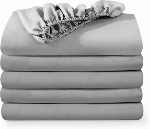 Miniatura 11 de Bare Home - Paquete de 2 sábanas bajeras tamaño King de microfibra ultrasuave 1800, resistente a las arrugas, bolsillo profundo (tamaño King, blanco)