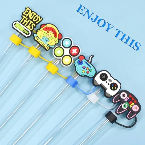 Miniatura 3 de 19 tapas de pajitas con diseño de juego para vaso Stanley de 40 oz/30 oz, tapa de pajita reutilizable de 10 mm, accesorios bonitos para la parte