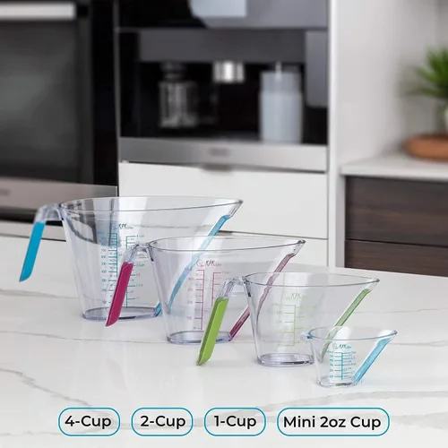 Miniatura 5 de KPKitchen Dispensador de masa para panqueques y juego de 4 tazas medidoras líquidas, perfecto para panqueques, cupcakes, waffles, crepé y más