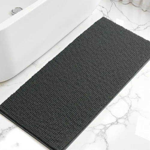 Miniatura 27 de Subrtex - Alfombras de baño de chenilla, tapete de baño de felpa corta y suave, tapete de ducha absorbente de agua, tapete de baño para la ducha
