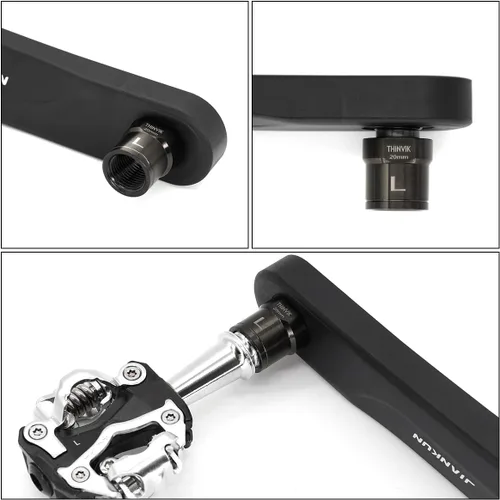 Miniatura 3 de Thinvik Titanium Alloy Bike Pedal Extenders, Extended Pedal Spacer for 9/16 inch Bike Pedals, Pedal Extensions - Extended 20mm/ 0.79in