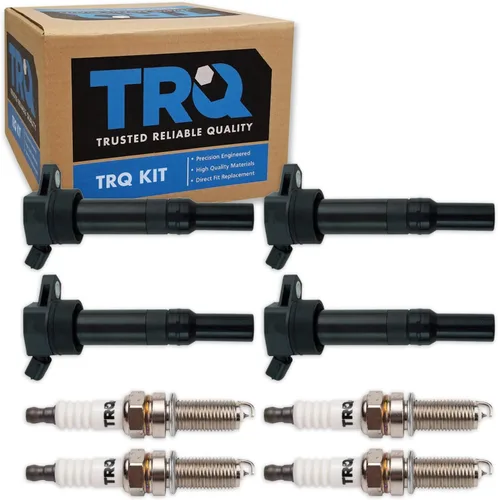 Miniatura 126 de Kit de Bobina de Encendido y Bujía TRQ 8 Piezas Bujías de Iridio Compatibles con Mercedes-Benz C250 2012-2015 y SLK250 2012-2015