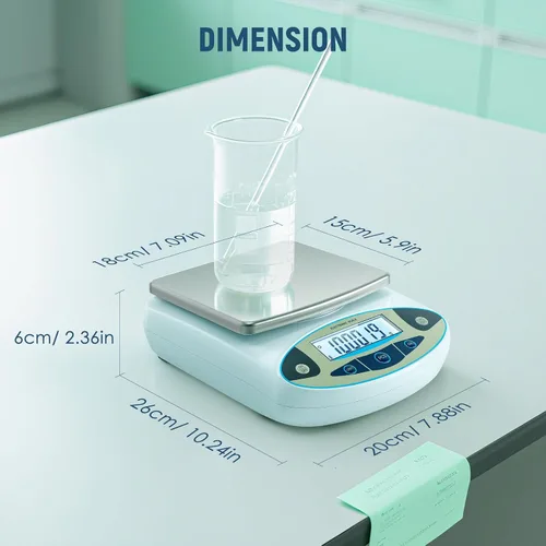 Miniatura 6 de Antstone Balanza de laboratorio 6000 g x 0,01 g Balanza digital de gramo 0,01 g de precisión Balanza analítica científica de alta precisión