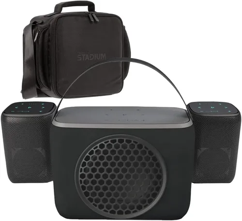Miniatura 9 de Rocksteady Stadium 2: Paquete de dos altavoces y un subwoofer 2.1 - Inmersivo, conectable y hasta 45 m de alcance. Hasta 30 horas de vida útil
