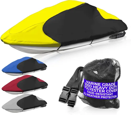 Miniatura 14 de Trailerable PWC Jetski Watercraft Jet - Funda para esquís de hasta 3 plazas Borgoña/ Negro