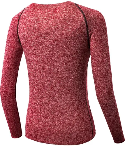Miniatura 55 de CADMUS Paquete de 1 o 3 camisetas de entrenamiento de manga larga para mujer, camiseta de compresión de ajuste seco para correr
